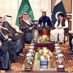 Eng. Khalid Saleh Almodaifer, Vice Minister of Industry and Production of the Kingdom of Saudi Arabia calling on Chairman Senate, Muhammad Sadiq Sanjrani