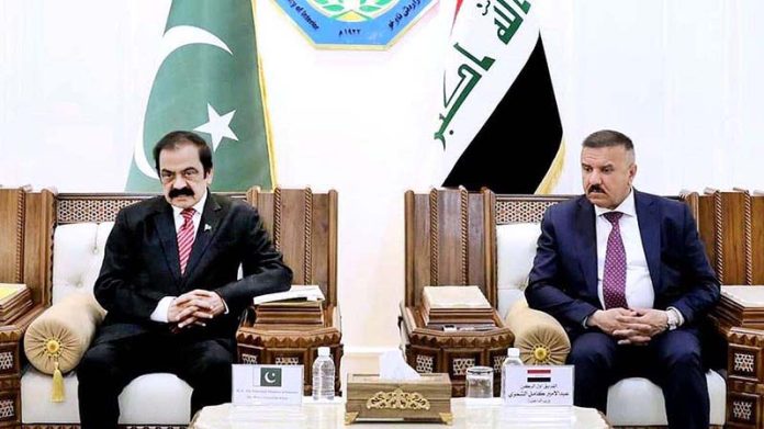 Federal Minister for Interior Rana Sana Ullah Khan in a meeting with Interior Minister of Iraq Abdul Amir Al Shammari.