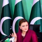 Federal Minister for Information and Broadcasting, Marriyum Aurangzeb addressing a press conference