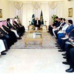 A Saudi delegation led by Vice Minister for Mining Affairs, Ministry of Industry and Mineral Resources KSA, Khaled Saleh Al-Mudaifer calls on Prime Minister Muhammad Shehbaz Sharif