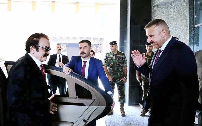 Federal Minister for Interior Rana Sana Ullah Khan with Interior Minister of Iraq Abdul Amir Al Shammari.