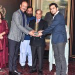 Prime Minister Shahbaz Sharif distributing award among the best performing Actors, Producers and Directors from Pakistan's Film Industry
