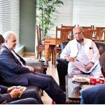 Ambassador of the Islamic Republic of Iran to Pakistan, H.E. Dr. Reza Amiri Moghaddam called on Federal Minister for Human Rights, Mian Riaz Hussain Pirzada