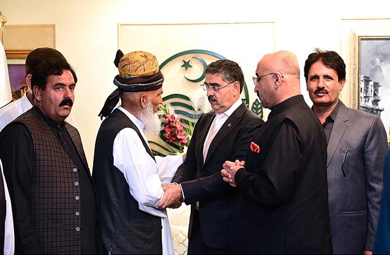 People hailing from various parts of Balochistan called on the caretaker Prime Minister Anwaar-ul-Haq Kakar