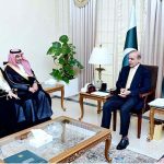 A Saudi delegation led by Vice Minister for Mining Affairs, Ministry of Industry and Mineral Resources KSA, Khaled Saleh Al-Mudaifer calls on Prime Minister Muhammad Shehbaz Sharif