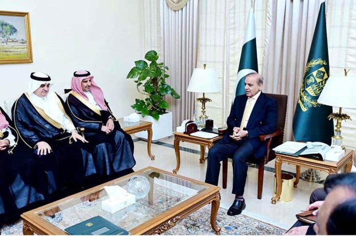 A Saudi delegation led by Vice Minister for Mining Affairs, Ministry of Industry and Mineral Resources KSA, Khaled Saleh Al-Mudaifer calls on Prime Minister Muhammad Shehbaz Sharif A Saudi delegation led by Vice Minister for Mining Affairs, Ministry of Industry and Mineral Resources KSA, Khaled Saleh Al-Mudaifer calls on Prime Minister Muhammad Shehbaz Sharif