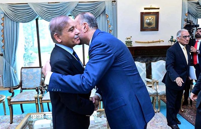 Foreign Minister of Iran, Mr. Hossein Amir Abdollahian, calls on Prime Minister Muhammad Shehbaz Sharif