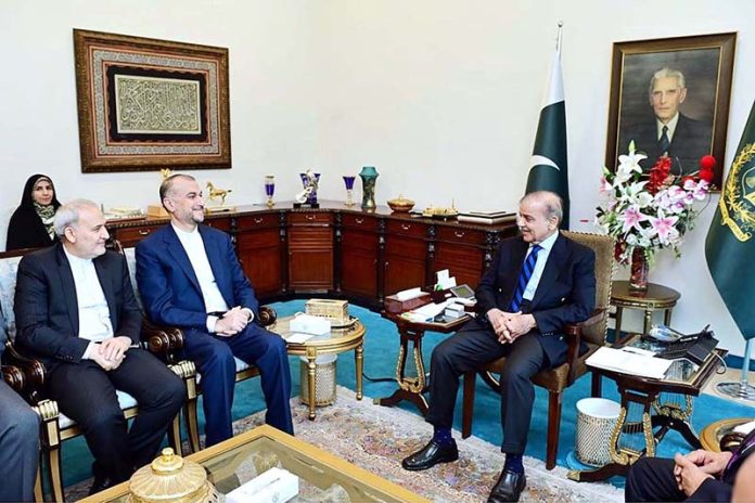 Foreign Minister of Iran, Mr. Hossein Amir Abdollahian, calls on Prime Minister Muhammad Shehbaz Sharif.