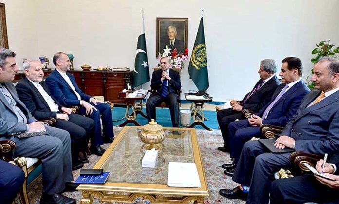 Foreign Minister of Iran, Mr. Hossein Amir Abdollahian, calls on Prime Minister Muhammad Shehbaz Sharif.