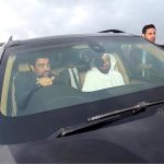 Governor Sindh Kamran Khan Tessori is driving Saudi Minister of Hajj and Umrah Tawfiq Bin Fawzan Al Rabiah to a local hotel