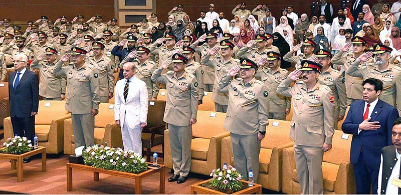 Prime Minister Muhammad Shehbaz Sharif attends a ceremony to honor the Martyrs and Ghazis of Pakistan Army at General Headquarters