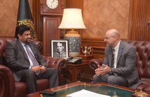 UN agency UNDP representative Samuel Rizk is meeting Governor Sindh Kamran Khan Tessori at Governor House
