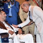 Prime Minister Muhammad Shehbaz Sharif interacting with families of Martyrs during his visit of General