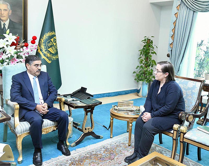 Ms Jacky Martens, South Asia Bureau Chief of BBC News called on the Caretaker Prime Minister Anwaar-ul- Haq Kakar. She briefed the Premier about expansion of BBC presence in Pakistan. Federal Ministers for Information & Broadcasting, and Interior were also present.