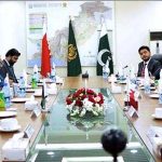 Federal Minister for Communications and Postal Services, Maulana Asad Mehmood in a meeting with H.E. Mohammad Bin Thamer Al Kaabi, Minister of Transport and Telecommunication, The Kingdom of Bahrain, to discuss cooperation in postal service and road networks