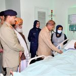 Prime Minister Muhammad Shehbaz Sharif and Chief of Army Staff General Syed Asim Munir visiting those injured in Khaar (Bajaur) suicide blast in CMH Peshawar