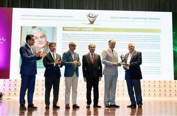 Recognizing the contribution of unsung heroes in the development of Pakistan, the Ministry of Planning Development & Special Initiatives awarded Development Leadership Award to the 75 people and 60,000 internships to young graduates through the Prime Minister's Ba-Ikhtiyar Naujawan Internship Program (BNIP) during ceremony at Pakistan -China Centre