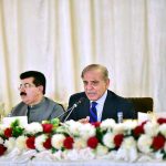 Prime Minister Muhammad Shehbaz Sharif addressing at a banquet he hosted in honour of parliamentarians