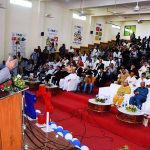 Sindh Chief Minister Syed Murad Ali Shah speaks at the inauguration ceremony of Govt. Polytechnic Institute Azambasti adopted by SZABIST, ZABTech (ITV)