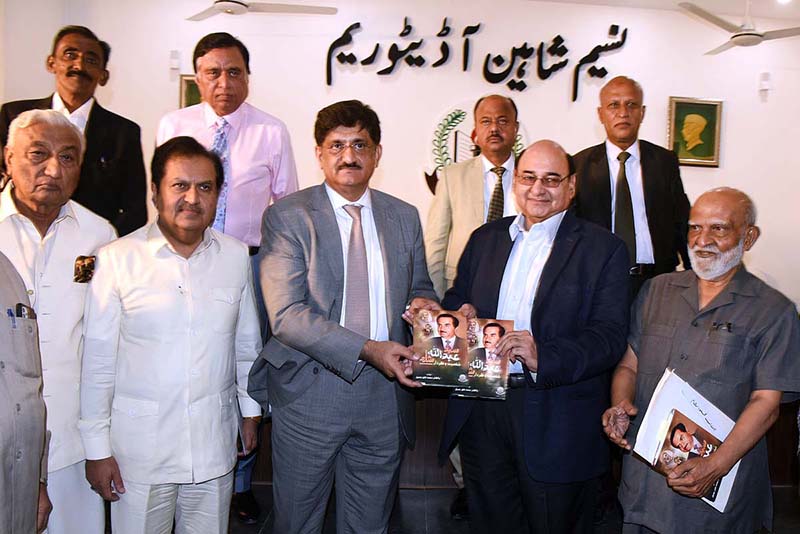 Sindh Chief Minister Syed Murad Ali Shah launches Book `Syed Abdullah Shah - Personality and his Role' organized by Dr. Jameel Jalbi Research Library at Naseem Shaheen Auditorium of Karachi University