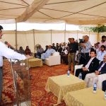 Sindh Chief Minister Syed Murad Ali Shah speaks at inauguration ceremony of the Accelerated Digital Learning Pro- gram (ADLP) - Digital Micro School set up by Sindh Education Foundation (SEF) in collaboration with Teach The World Foundation at Razakabad