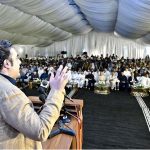Chairman Pakistan People's Party and Foreign Minister Bilawal Bhutto Zardari addressing at the inaugural ceremony of Sindh Institute of Urology and Transplantation (SIUT) Medical Complex