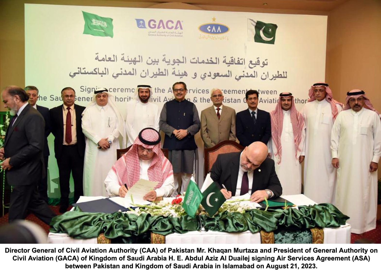 Pakistan signs air services agreement with Saudi Arabia