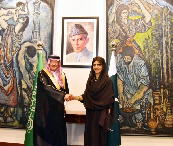 MoS Khar, Saudi minister discuss regional, global issues