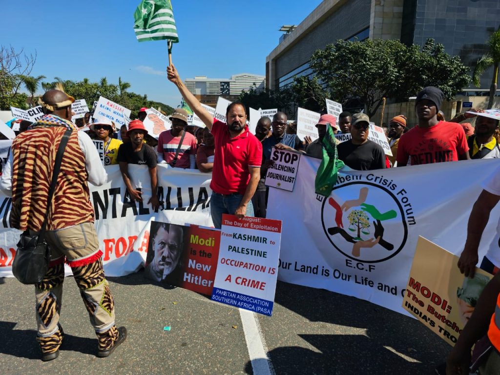 Condemnatory protest demonstrations "greet" Narendra Modi at BRICS summit