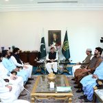 A delegation of notables from Balochistan led by Haji Aziz Hasni, called on Caretaker Prime Minister Anwaar -ul- Haq Kakar