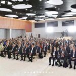 The Caretaker Planning Minister for Development & Special Initiatives, Muhammad Sami Saeed is sitting with President of Azerbaijan, Ilham Aliyev, during the opening ceremony of the 2nd Azerbaijan National Urban Forum & Global Observance of World Habitat Day 2023, held in Zangilan