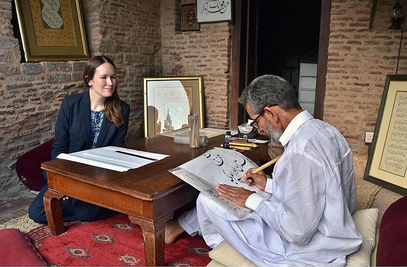 US Consul General in Lahore Kristin Hawkins inaugurates conservation and restoration project of the historical Wazir Khan Mosque built in 1634