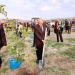 The Caretaker Planning Minister for Development & Special Initiatives Muhammad Sami Saeed planting a tree during his visit in Azerbaijan, where the Second Azerbaijan National Urban Forum & Global Observance of World Habitat Day 2023, is being held. The Forum is organized by the State Committee on Urban Planning & Architecture of Azerbaijan in collaboration with the United Nations Human Settlements Programme (UN-Habitat) in Zangilan City as part of the Azerbaijan Urban Week