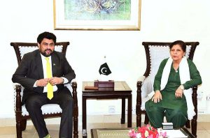 Muhammad Kamran Tessori, Governor of Sindh called on Dr. Shamshad Akhtar, Caretaker Federal Minister for Finance, Revenue, Economic Affairs & Privatization at Finance Division. 