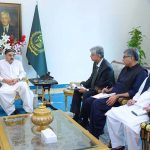 Caretaker Minister for Information & Broadcasting Murtaza Solangi called on caretaker Prime Minister Anwaar-ul-Haq Kakar. Federal Secretary Information & Broadcasting and Principal Information Officer were also present during the meeting.