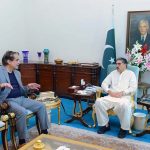 Caretaker Minister for National Heritage and Culture Jamal Shah called on caretaker Prime Minister Anwaar-ul-Haq Kakar