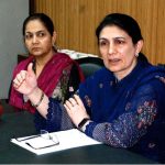Principal Quaid-e-Azam Medical College Dr. Soufia Farrukh talking to media persons