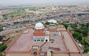 An attractive aerial view of the Shrine of Hazrat Bahauddin Zakariya (R.A)