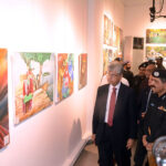 Caretaker Minister for Information and Broadcasting Murtaza Solangi visits exhibition of prison art and craftsmanship organized by Central Prison and Correctional Facility in collaboration with Arts Council of Pakistan