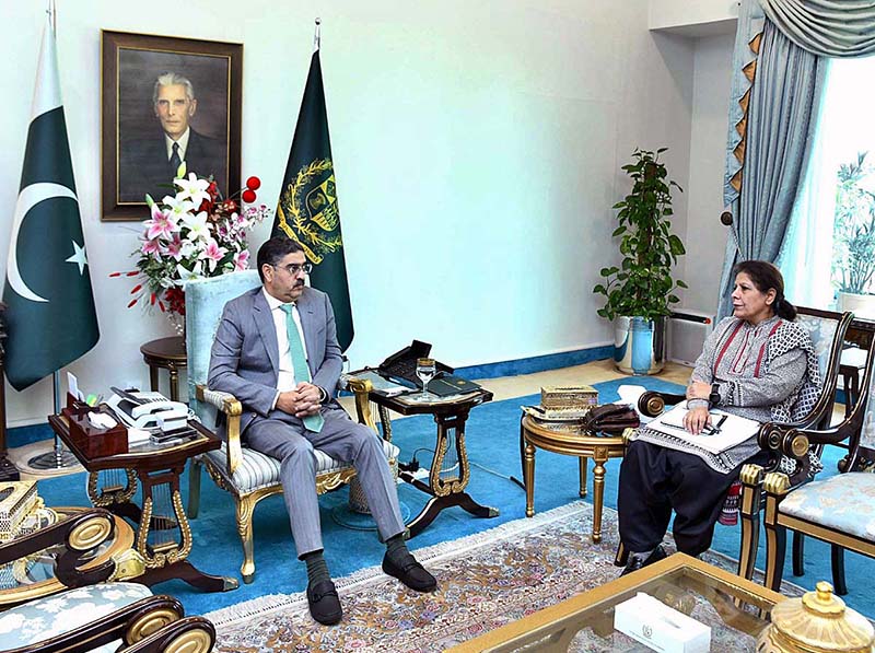 Caretaker Minister for Finance Dr. Shamshad Akhtar called on caretaker Prime Minister Anwaar-ul-Haq Kakar