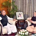 Caretaker Minister for Federal Education and Professional Training, Mr Madad Ali Sindhi, called on President Dr Arif Alvi, at Aiwan-e-Sadr