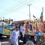 Central procession of Eid Milad un Nabi (PBUH) passing through Badshai Mandi and Khatmay Nabwoot Chowk