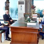 Caretaker Federal Minister for Law and Justice, Ahmed Irfan Aslam called on President Dr. Arif Alvi at Aiwan-e-Sadr