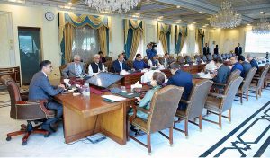 Caretaker Prime Minister Anwaar-ul-Haq Kakar chairs a meeting on Pakistan International Airlines. 