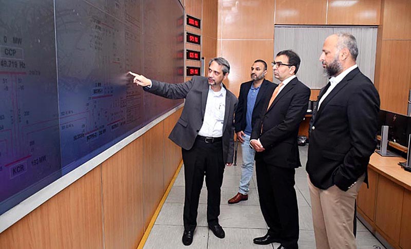 Caretaker Federal Minister for Energy Ali Muhammad during his visit to K electric