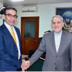 Ambassador of the Islamic Republic of Iran to Pakistan H.E. Dr. Reza Amiri Moghaddam called on Caretaker Federal Minister for Power and Petroleum Muhammad Ali