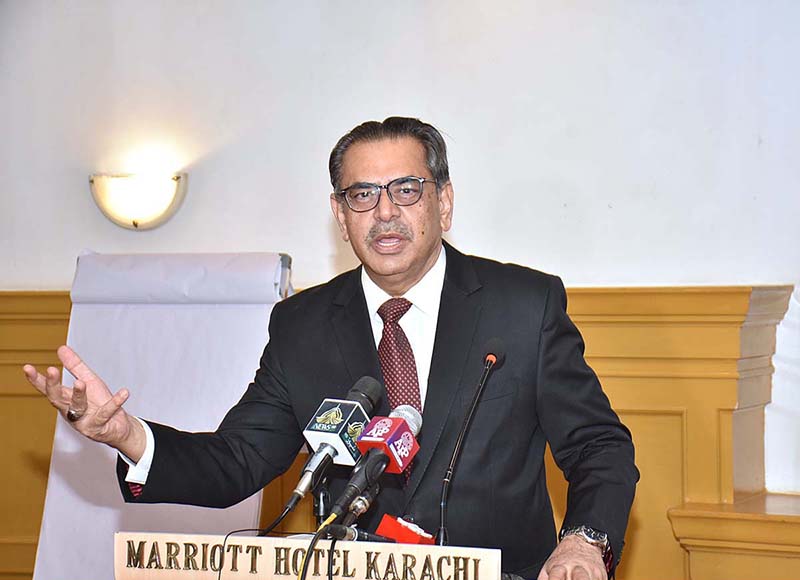 Interim Federal Minister for Religious Affairs and Interfaith Harmoney Aneeq Ahmed speaking in a programme on Tuberculosis (TB)