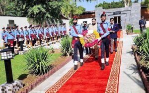 Caretaker Federal Minister for Interior Sarfraz Ahmed Bugti chairing briefing at CPO Office.