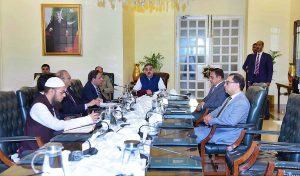 Caretaker Prime Minister Anwaar-ul-Haq Kakar chairs a briefing on Information Technology and Telecom Sector.