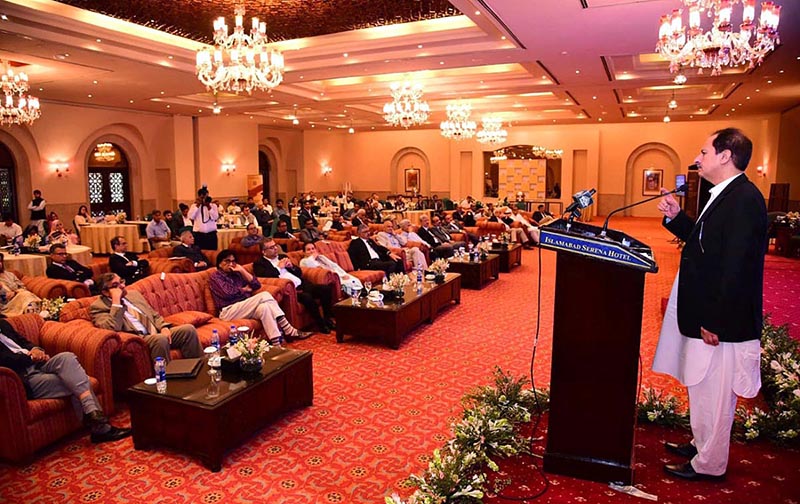 Federal Health Minister Dr. Nadeem Jan addressing National Health research conference